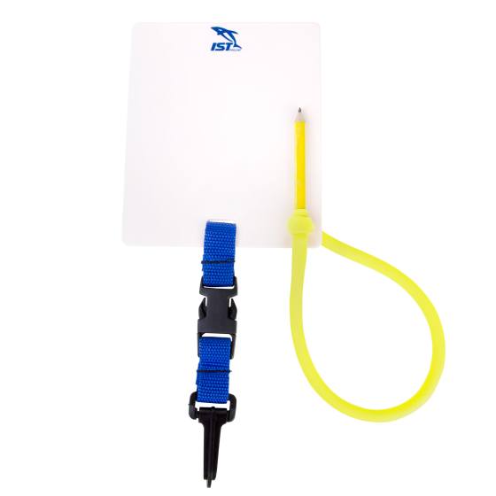 Slate/pencil/clip lanyard: great for underwater notes