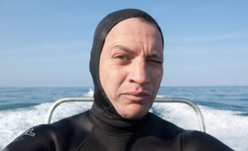 A selfie taken by Paul van Jaarsveld after a dive